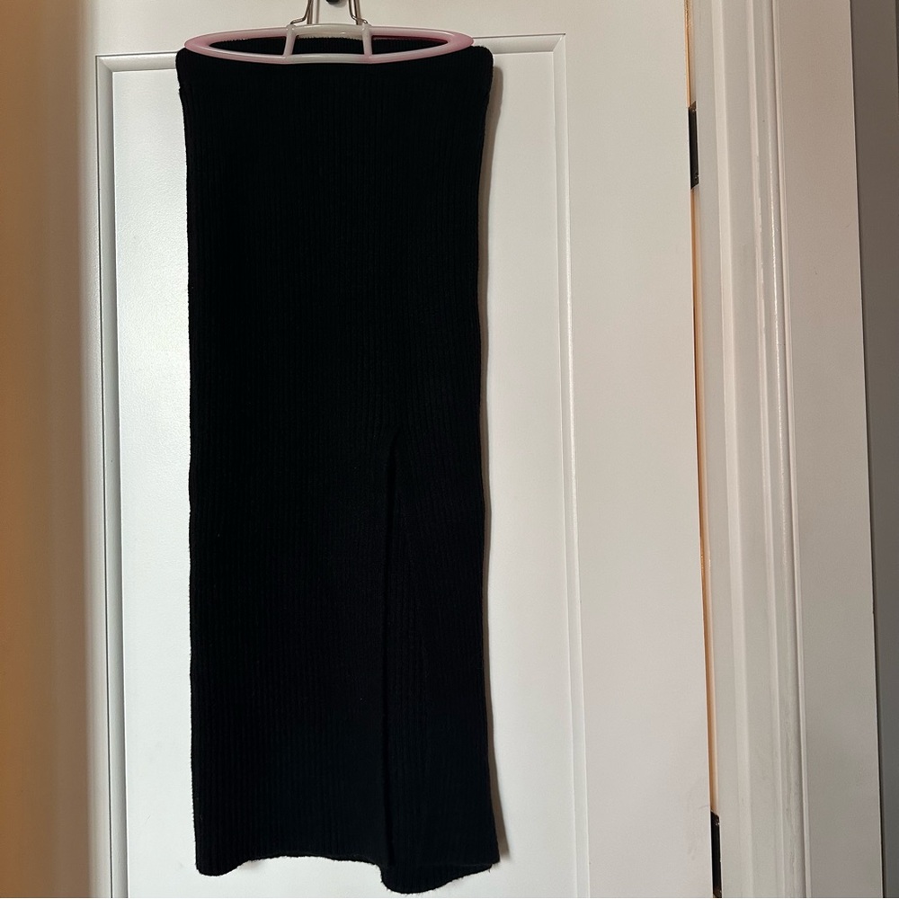 Zara Knit Maxi Skirt With Slit